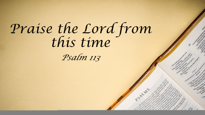 Featured image for “Psalm 113 – Praise the Lord From This Time”